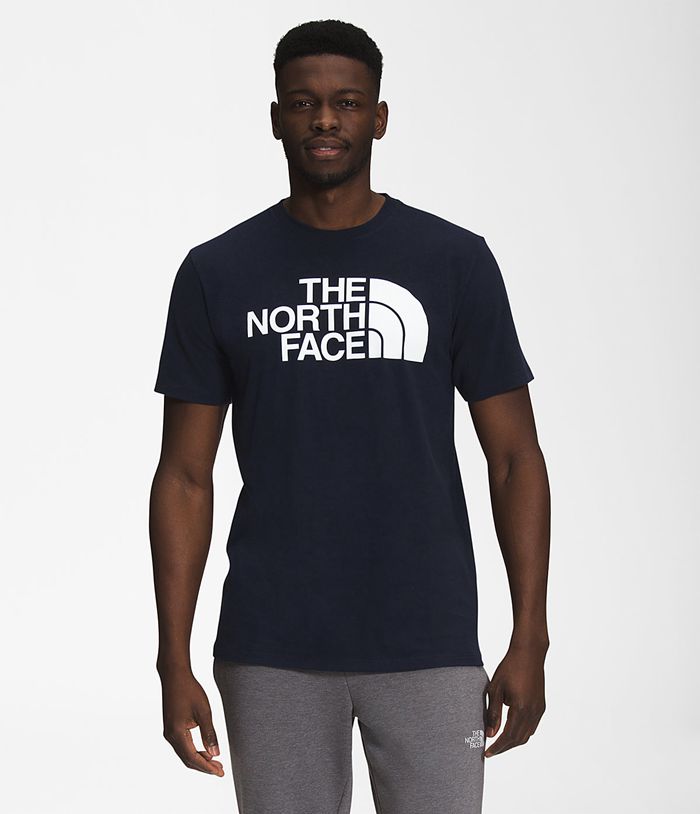 Camiseta The North Face Hombre Manga Corta Half Dome - Colombia CUMYJX180 - Azul Marino